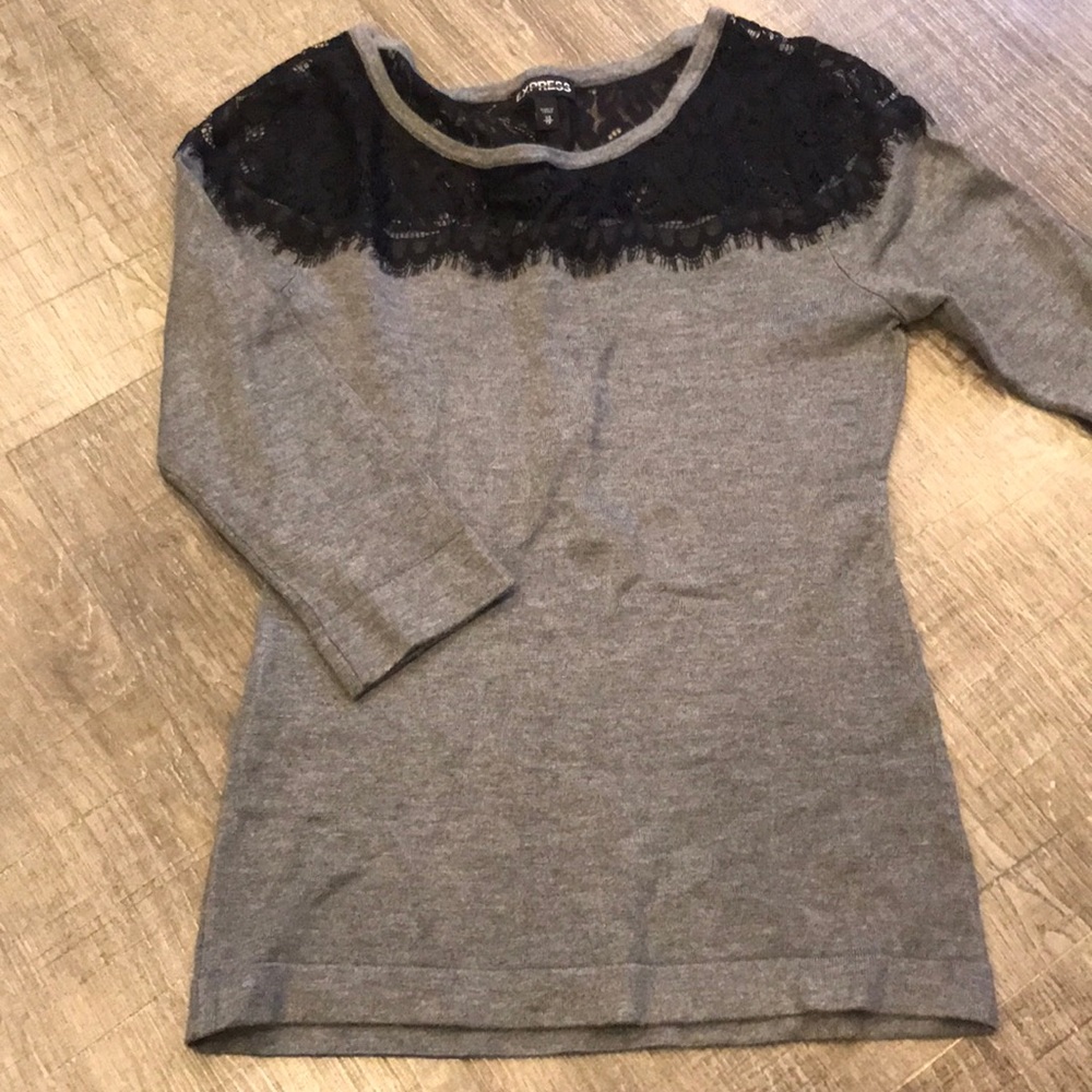 Express XS Lace / Stretch Cotton shirt
